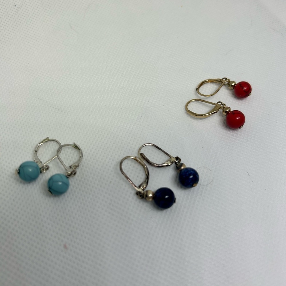 Elegant Multi-Color‎ Drop Earrings Set